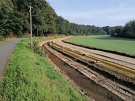 New construction of a high-pressure gas pipeline in Emsdetten New construction of a high-pressure gas pipeline in Emsdetten