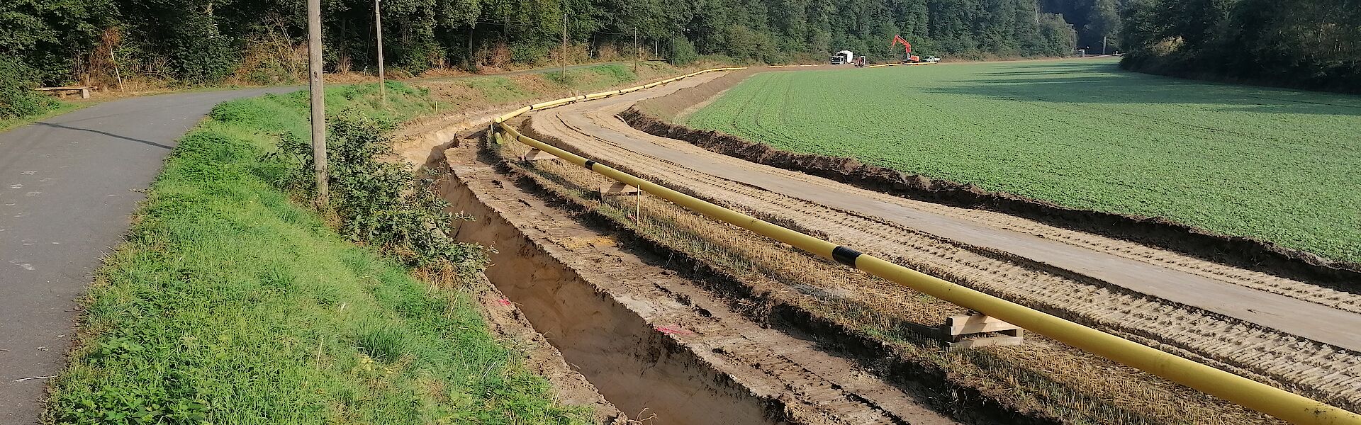 New construction of a high-pressure gas pipeline in Emsdetten